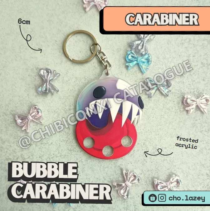 Bubble Frosted Carabiner Charm